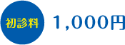初診料 1,000円